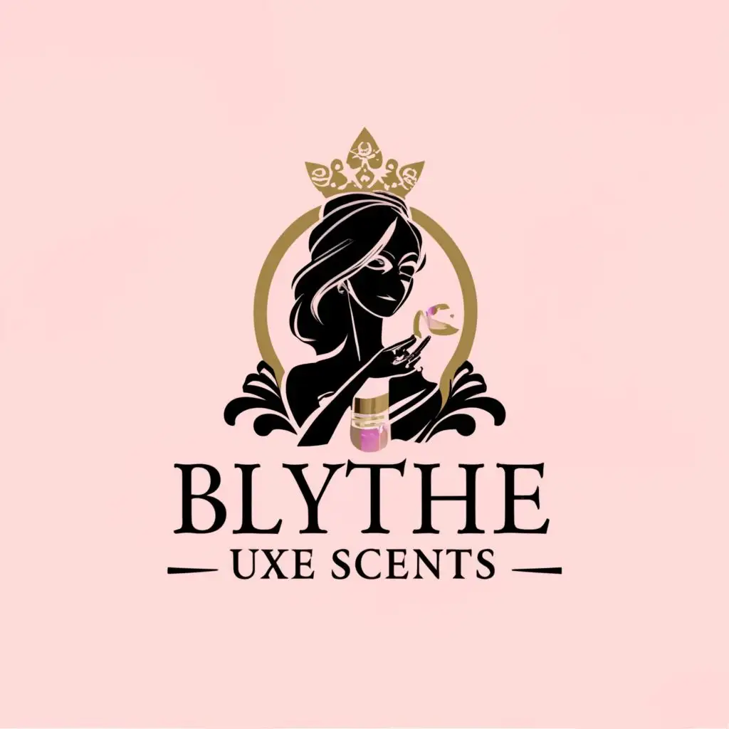 LOGO-Design-for-Blythe-Luxe-Scents-Elegant-Feminine-Fragrance-Brand-with-Soft-Pink-and-Gold-Accents