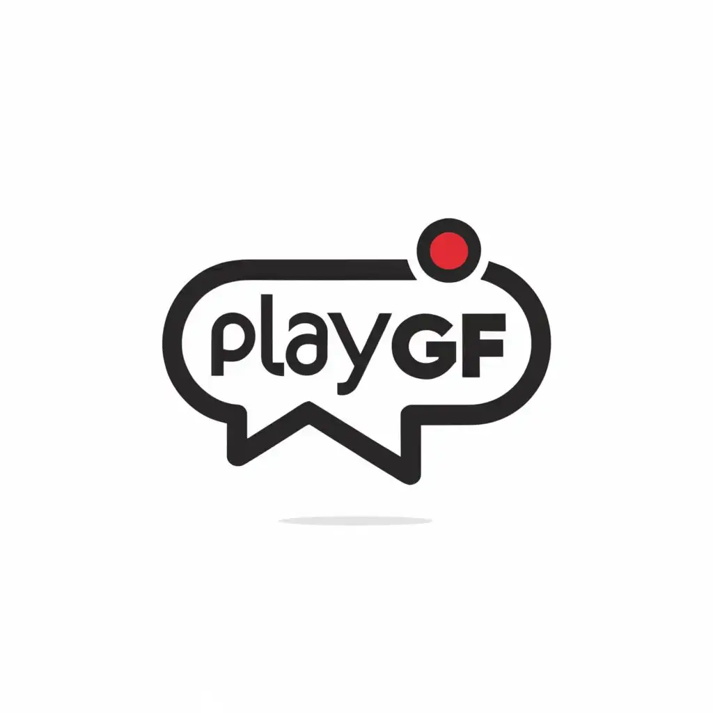 a logo design,with the text "PLAYGF", main symbol:chat,Moderate,be used in Religious industry,clear background