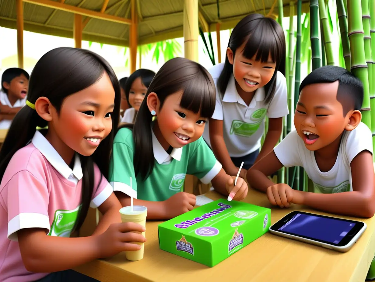 The school will also be open, serving free soft drinks and ice cream A quiz with prizes in each grade and parents The first prize in each grade is a smartphone your M-card quiz round, rural green bamboo house  philippine village