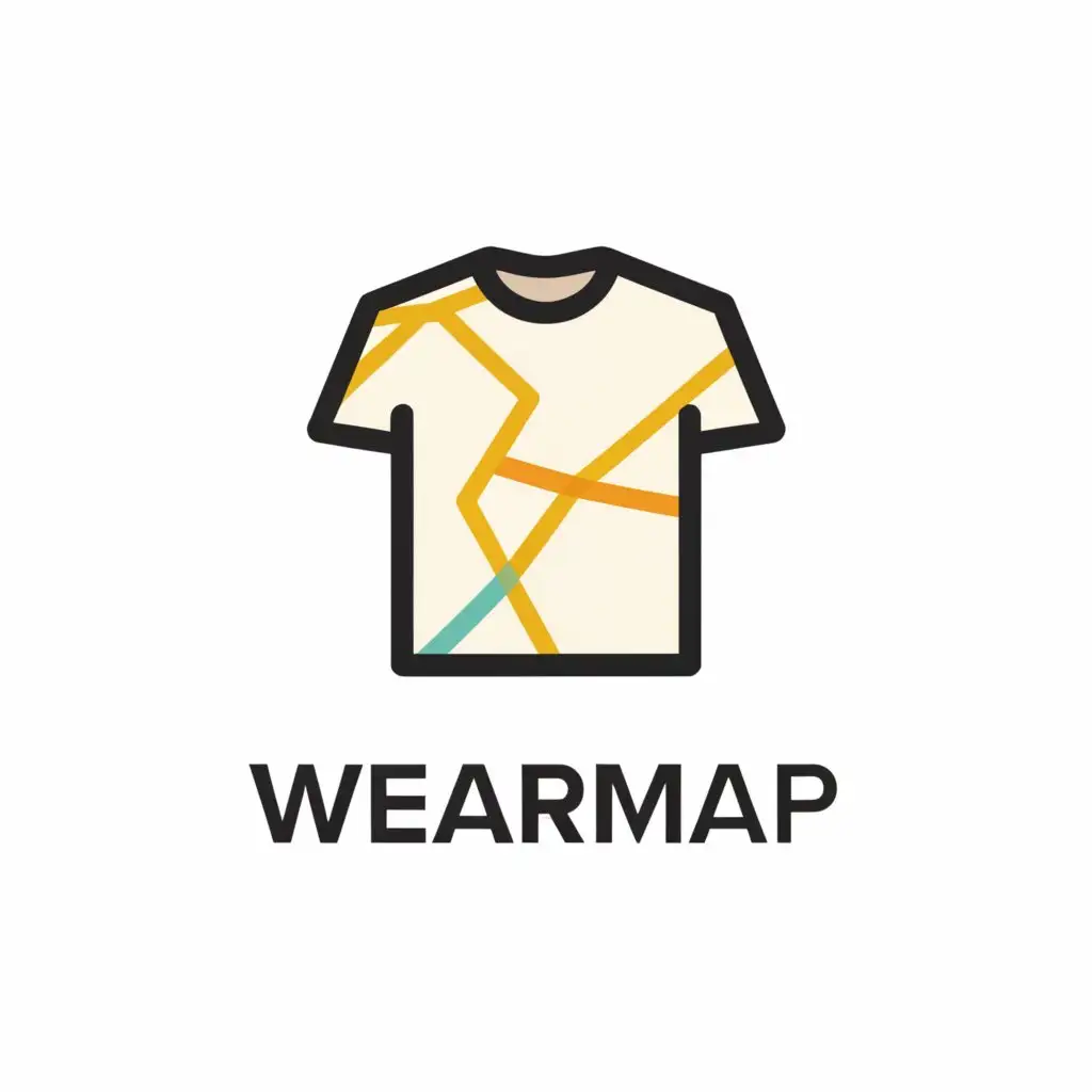 LOGO-Design-For-WearMap-Minimalistic-TShirt-with-Map-Pattern-on-Clear-Background