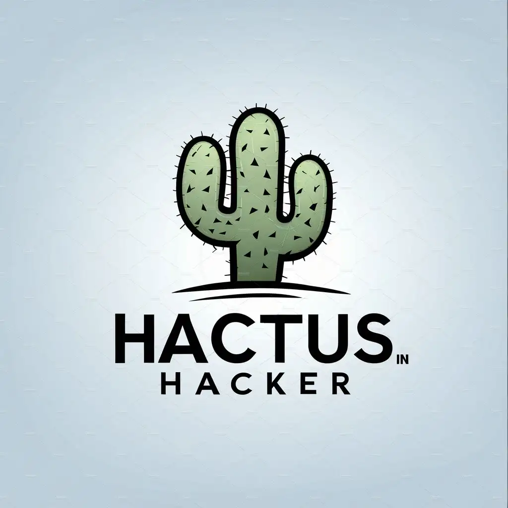logo, hacker, with the text "Cactus", typography, be used in Internet industry