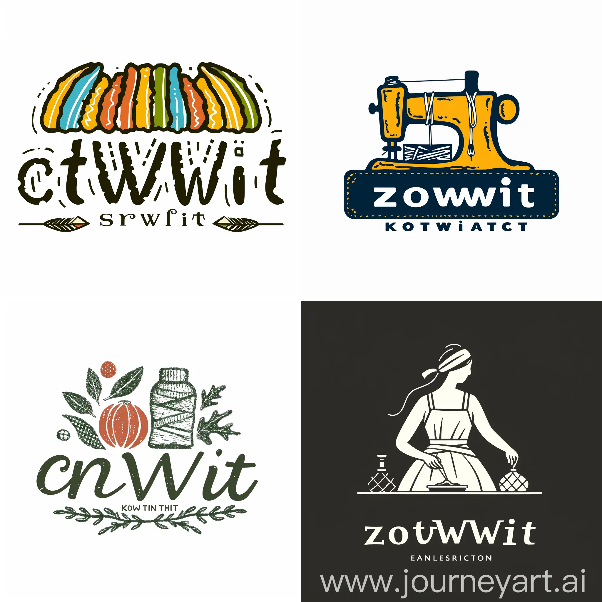 Logo for KnitWit online craft learning platform, craft, logo, sewing, cooking, drawing
