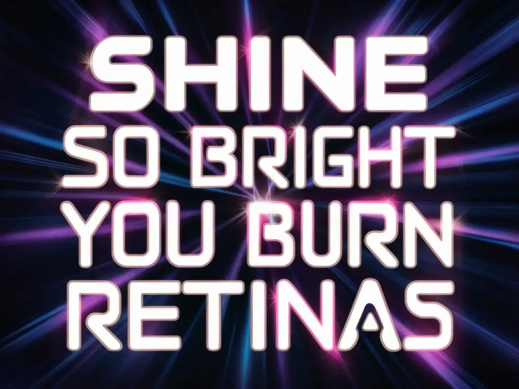 Vibrant Typography Shining Brightly