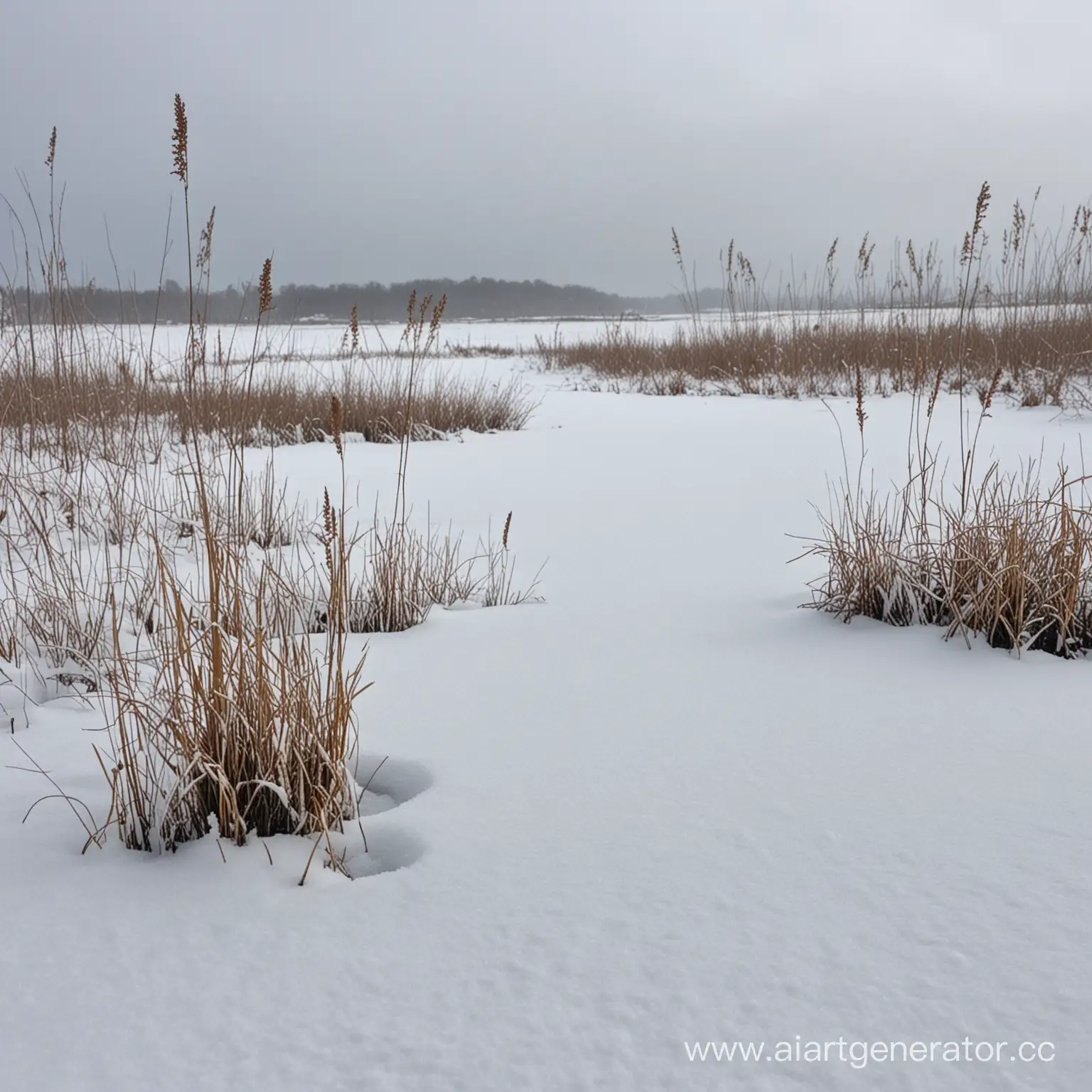 Snowy-Marsh-Plants-Winters-Embrace-of-Nature