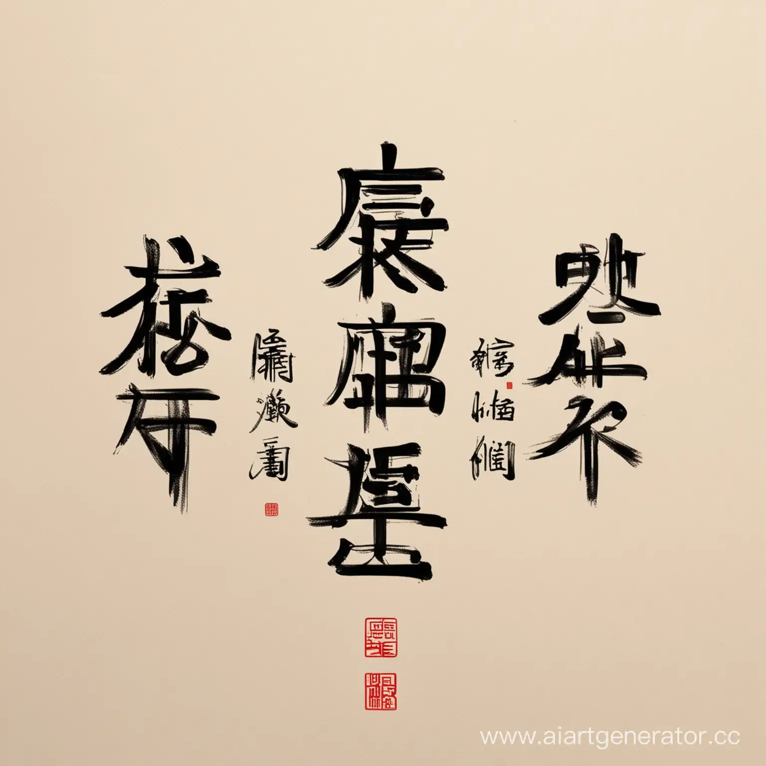 Сделай надпись "В китайском нет грамматики" , с красивым шрифтом, без фона.