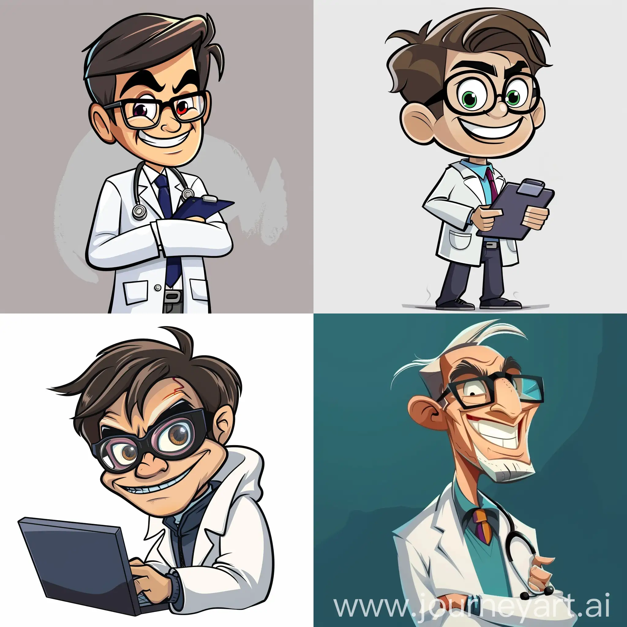 Verückter Hacker Doctor Cartoon