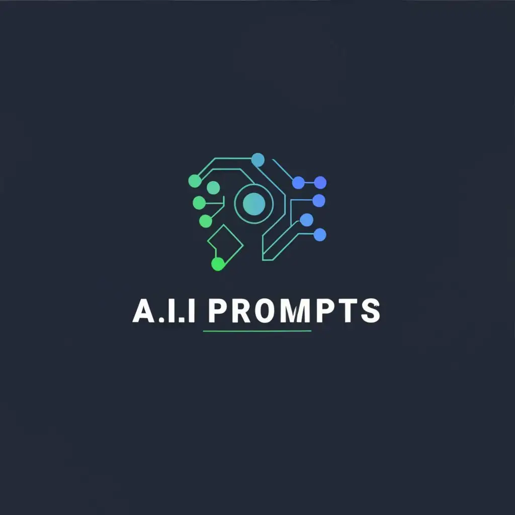 logo, Artificial intelligence, with the text "A.i prompts", typography, be used in Technology industry
