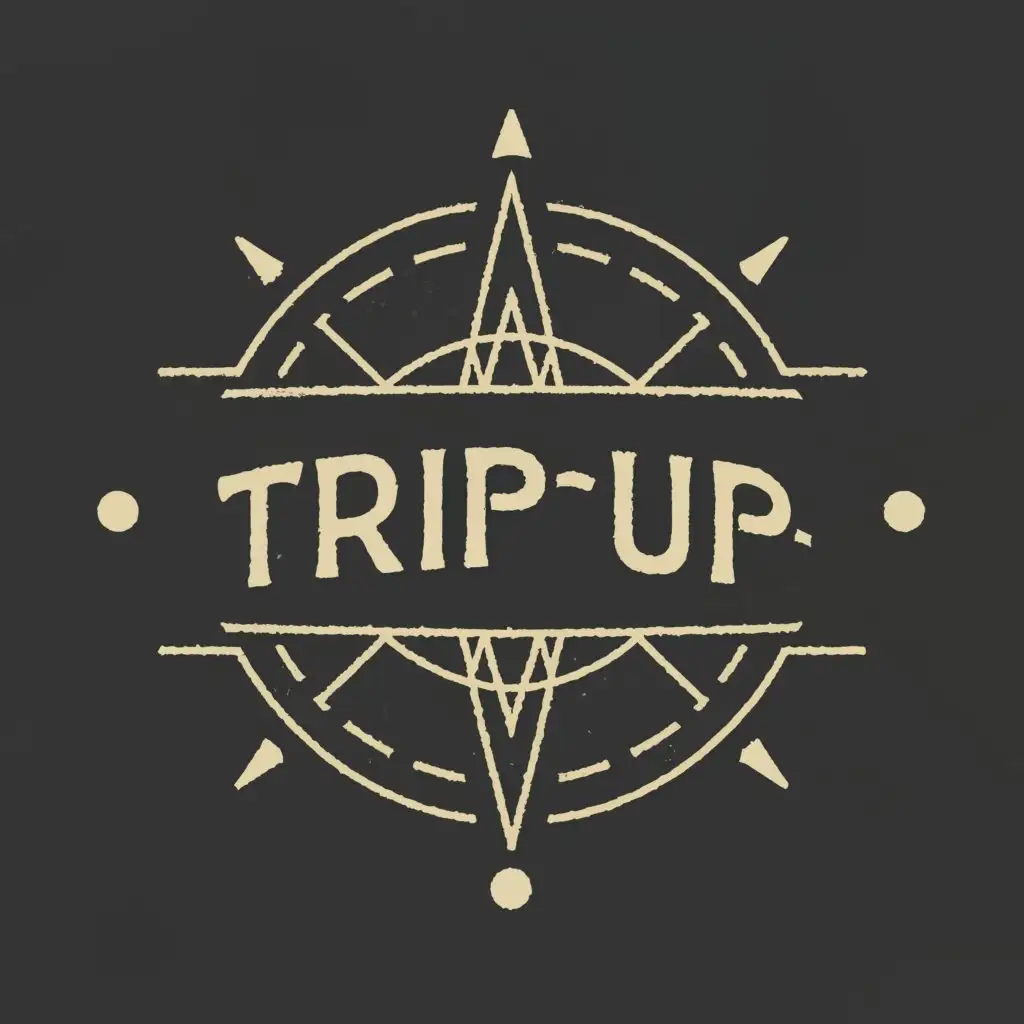 a logo design,with the text "TripUp", main symbol:A compass,complex,be used in Travel industry,clear background