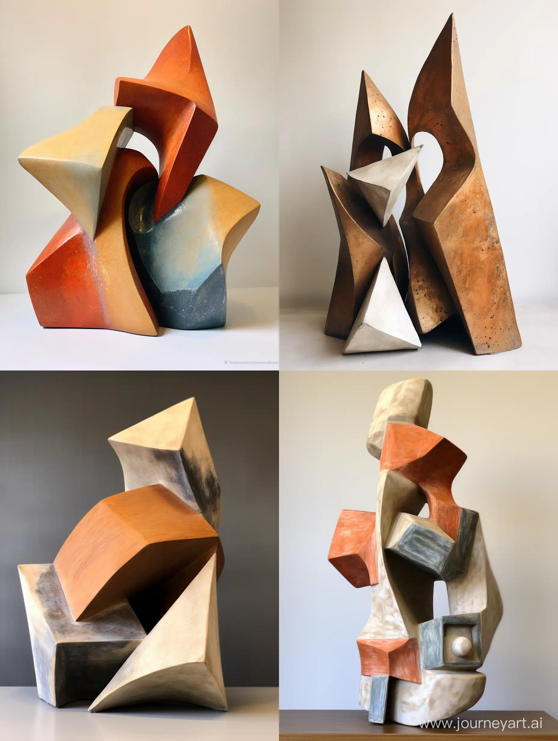 Muted-Geometric-Sculpture-Abstract-Forms-in-60s-Style