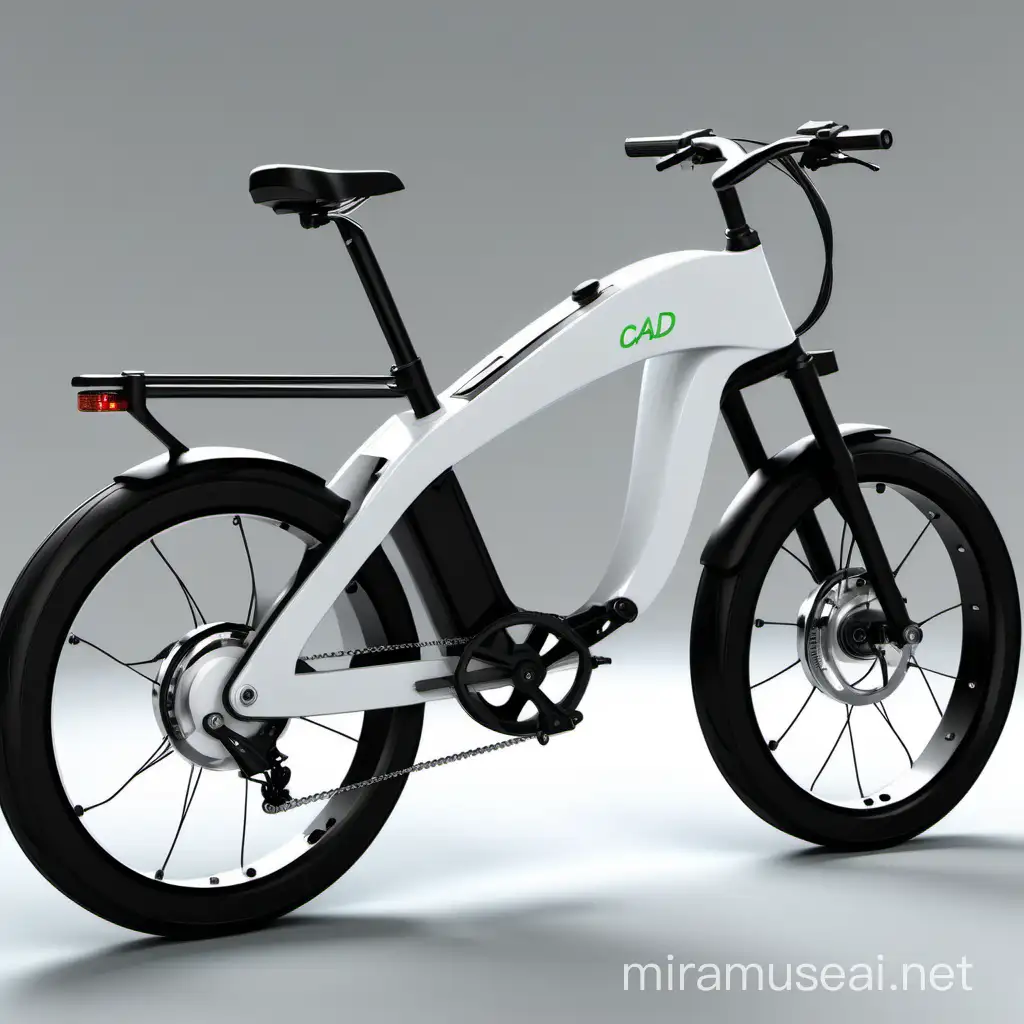 A comfortable and aseptic ebike encompass with bicycle to model on CAD that can be fabricated