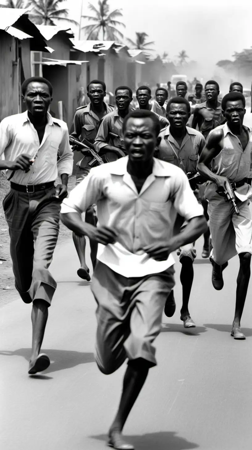 1960s Nigerian Civil War Running Historical Conflict and Struggle in Motion
