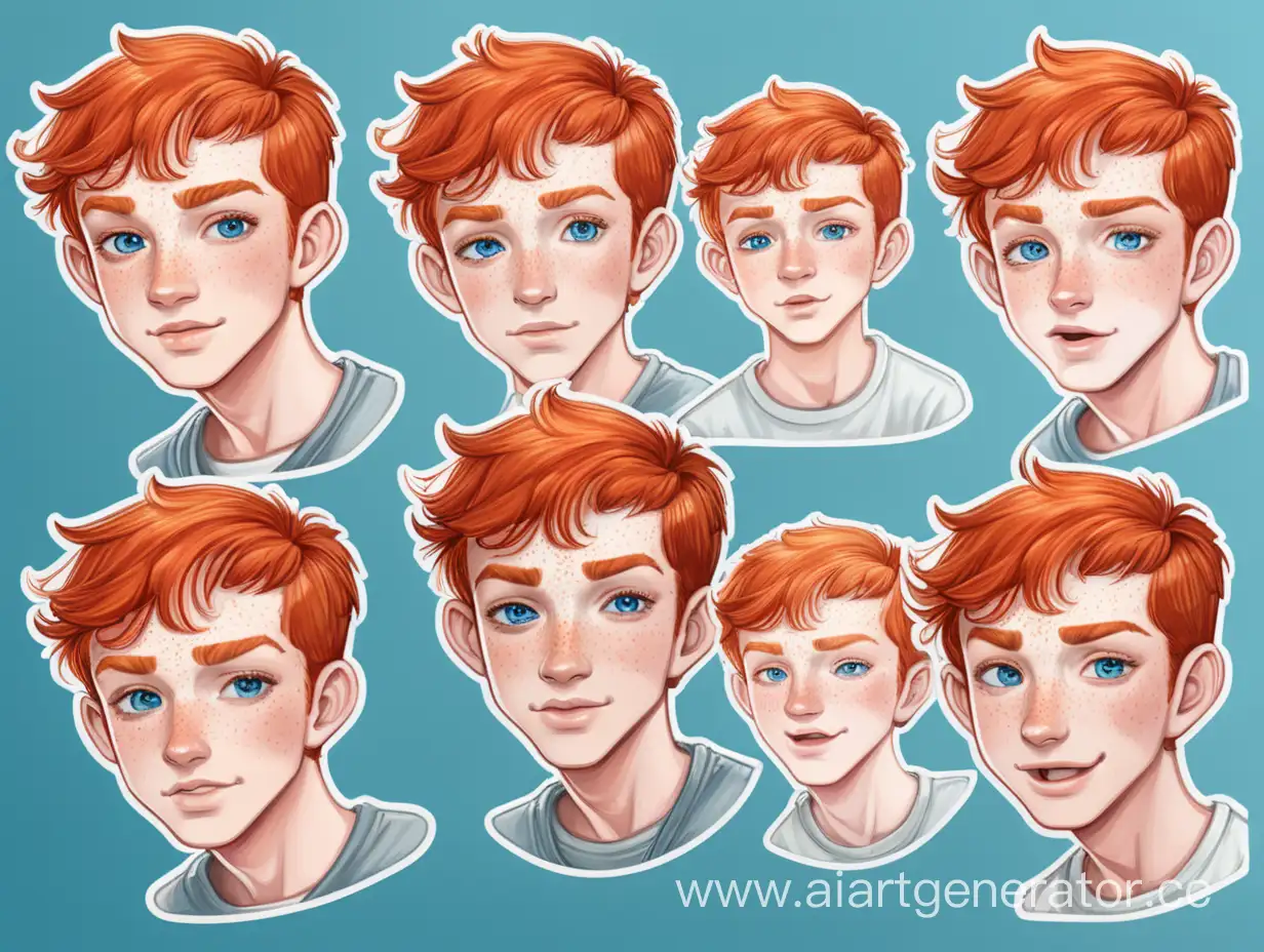 Expressive-Redhead-Guy-Sticker-Pack-with-Freckles