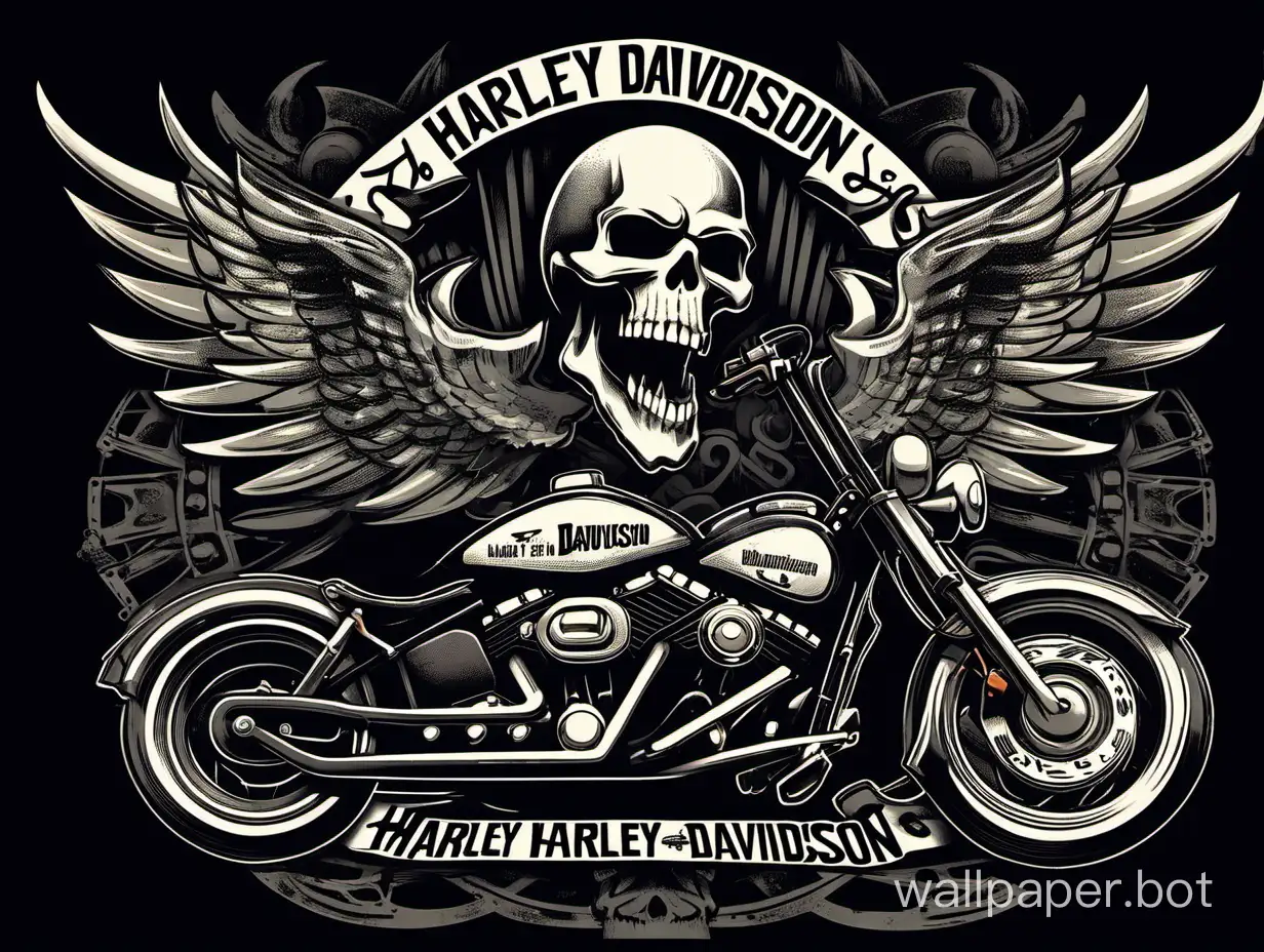 Harley-Davidson-Skull-Motorcycle-Art