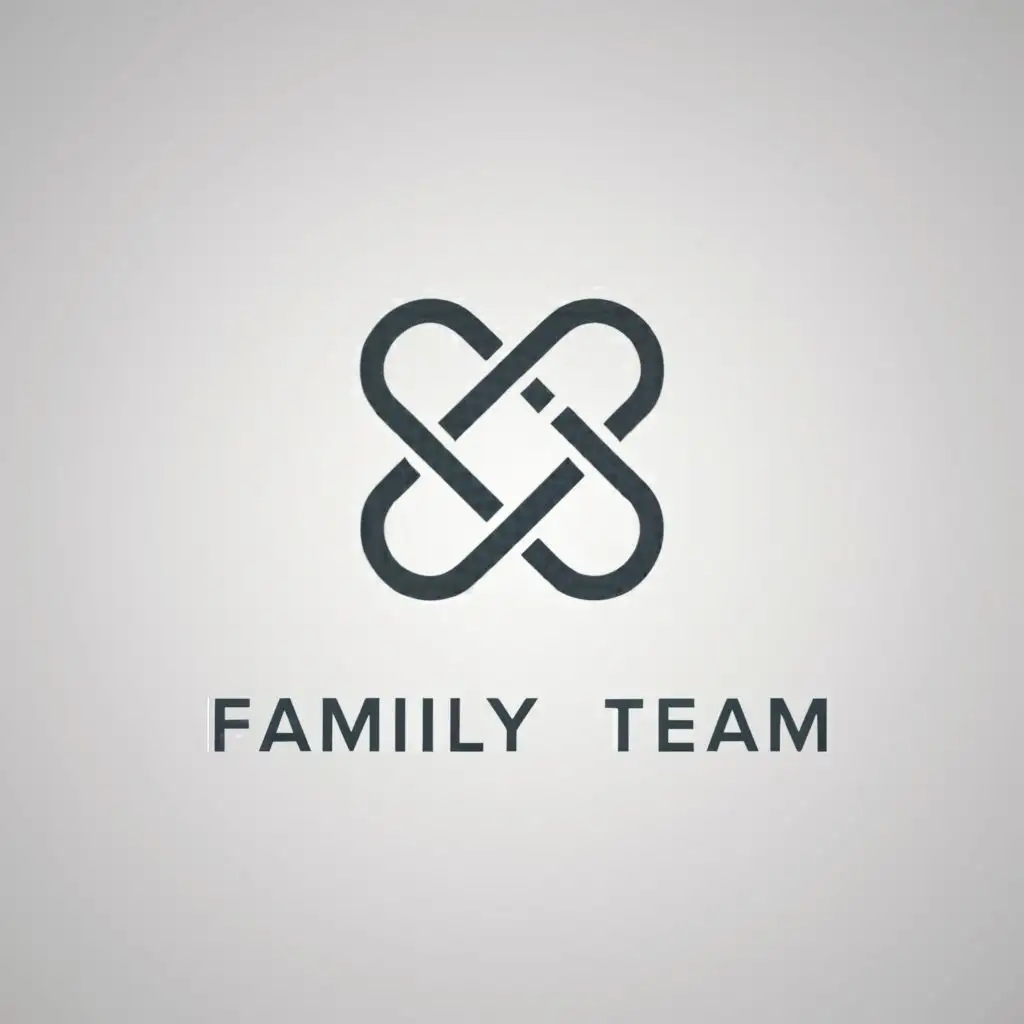 a logo design,with the text "Family Team", main symbol:Lines,Moderate,be used in Real Estate industry,clear background