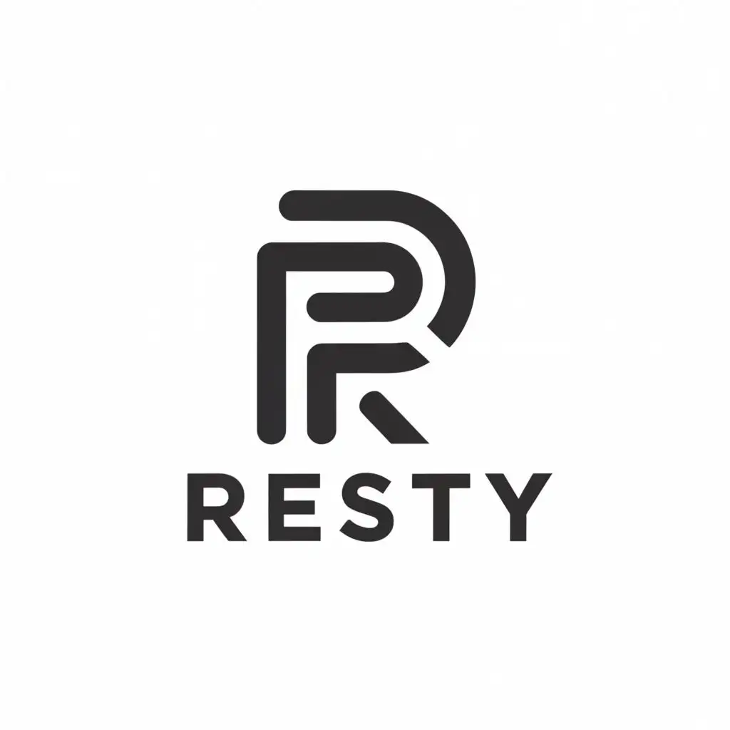a logo design,with the text "Resty", main symbol:R,Moderate,be used in Technology industry,clear background
