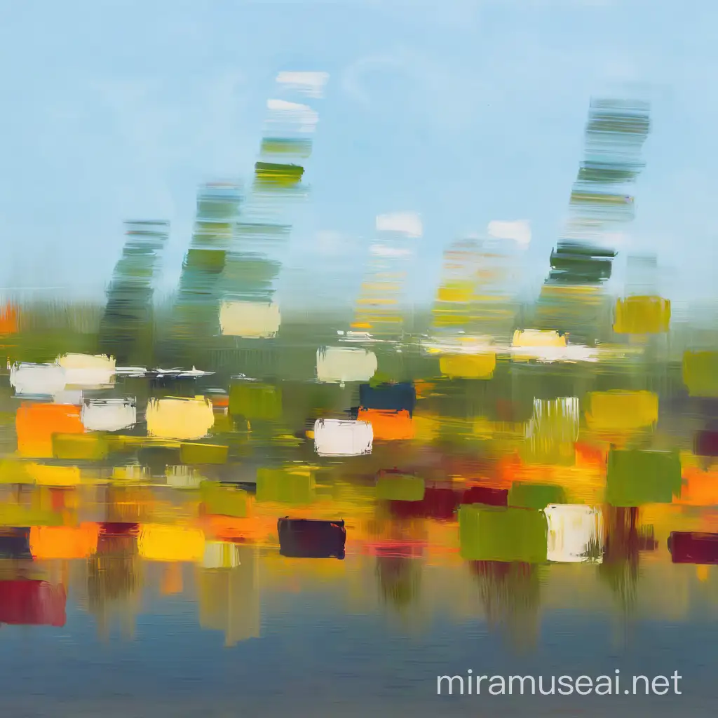 Vibrant Abstract Impressionism Painting with Bold Brushstrokes