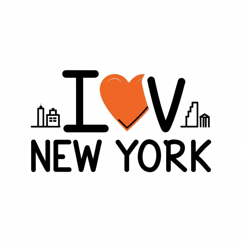 a logo design,with the text "I Luv New York", main symbol:HEART,Minimalistic,clear background