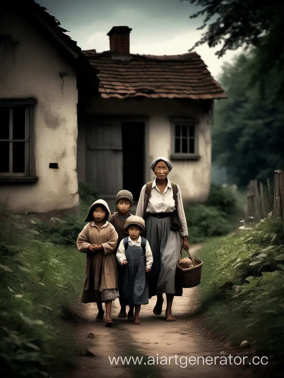 Мать и двое детей отправились в путешествие в маленькую деревню, где проживал их дедушка. Старый домик был погрязшим в воспоминаниях и грезах прошлого.