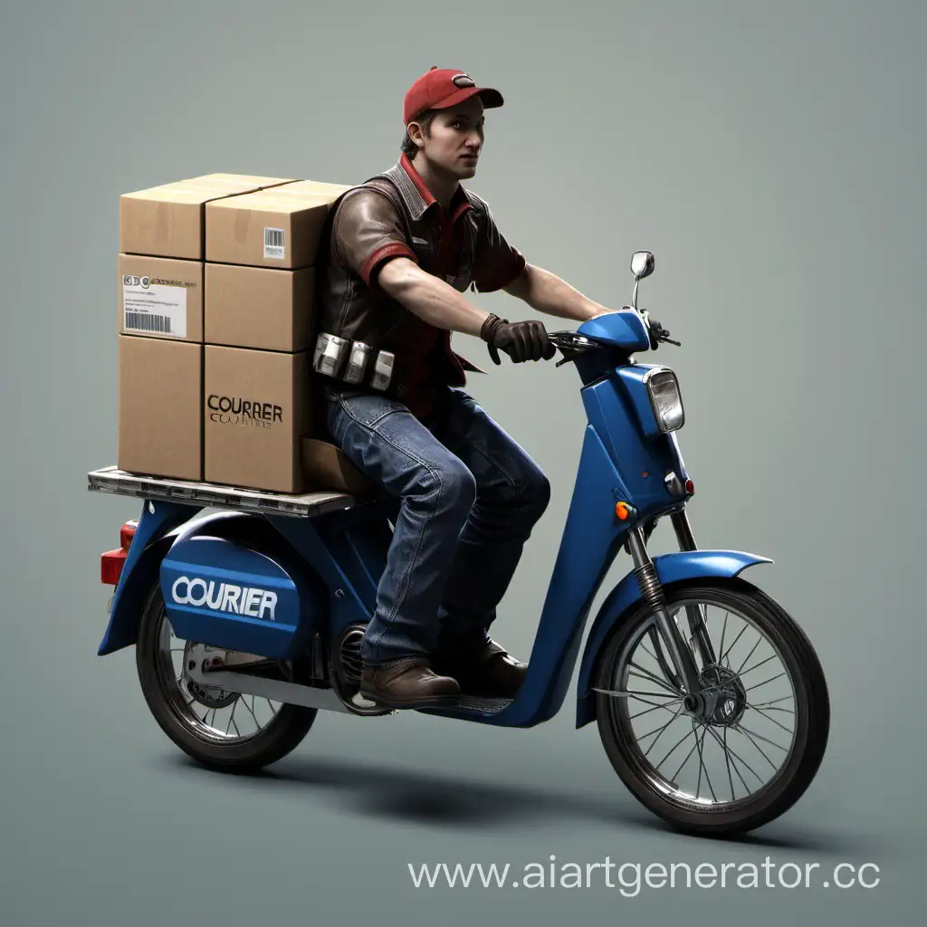 Expressive-Courier-Delivering-Packages-in-Urban-Setting