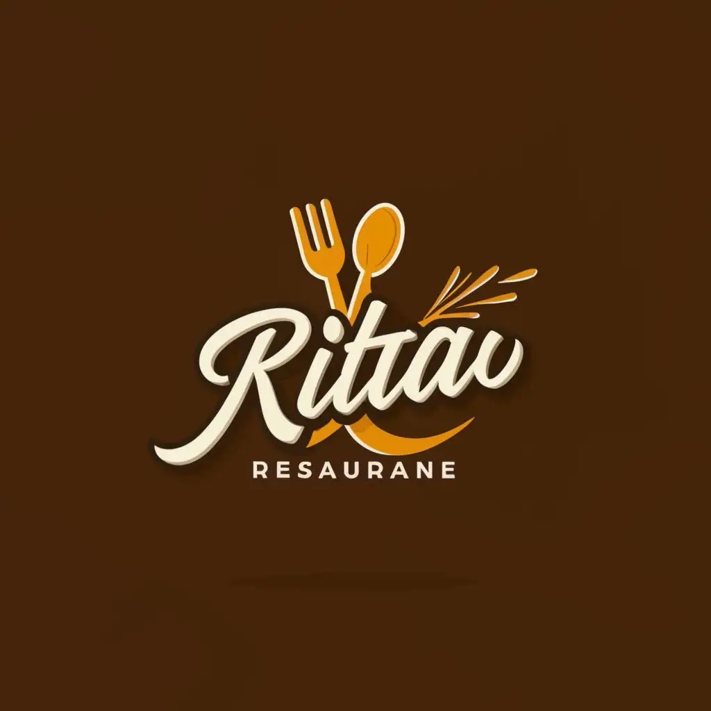 a logo design,with the text "Rita Restaurante", main symbol:Food,Moderate,be used in Restaurant industry,clear background