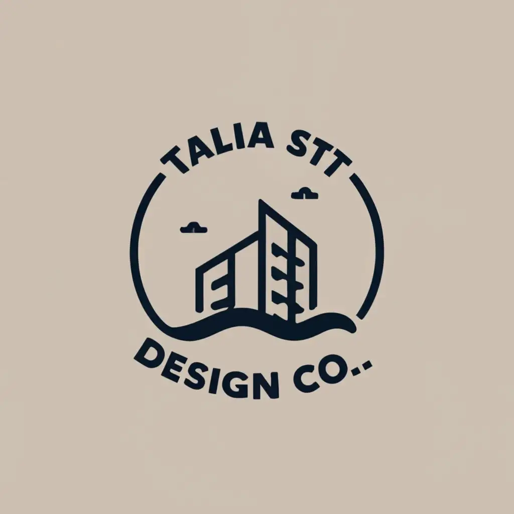 LOGO-Design-For-Talia-St-Design-Co-Coastal-Elegance-with-Typography-for-the-Construction-Industry