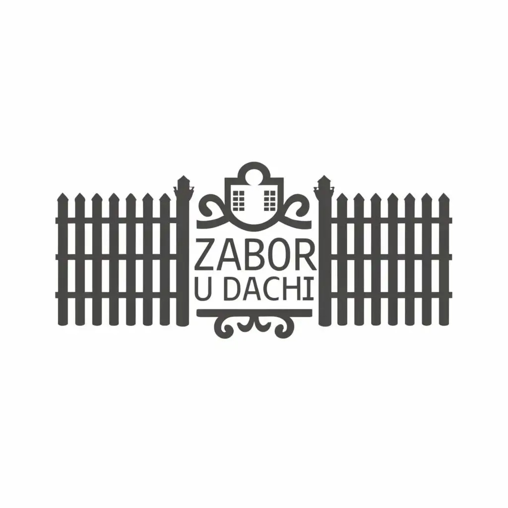 logo, Fence, with the text "Zabor u dachi", typography, be used in Construction industry, color #6C9E23