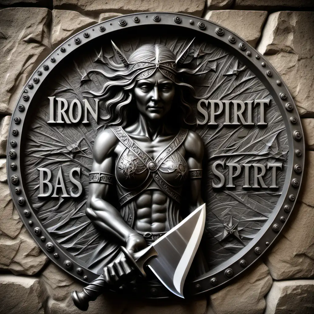 Knife Carving Iron Spirit BasRelief Artwork of a Name