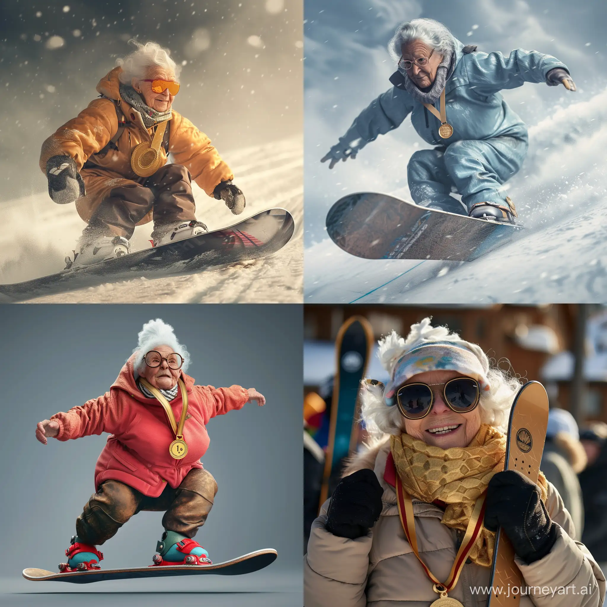 Grandma-Granny-Wins-Gold-Medal-in-Snowboarding-Competition