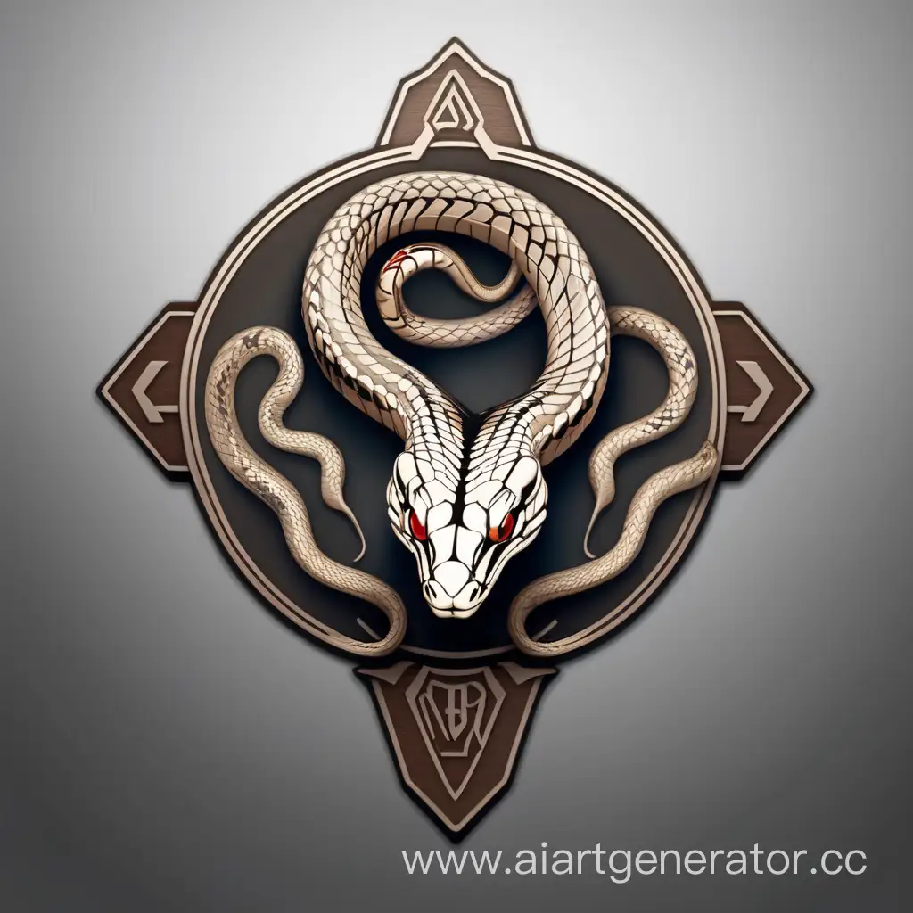 Serpentine-Elegance-Intricate-Viper-Emblem-in-the-Form-of-a-Snake