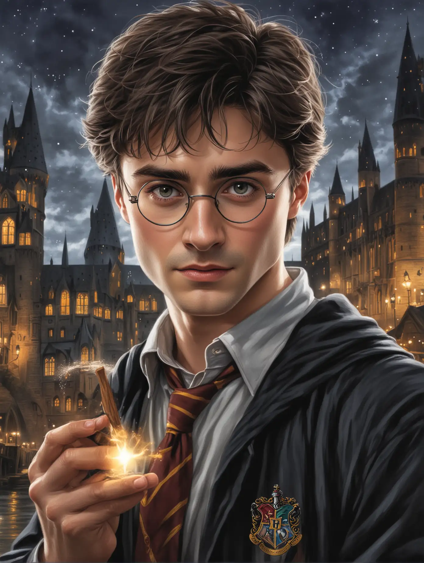 Harry Potter Themed Fan Fiction Book Cover | MUSE AI