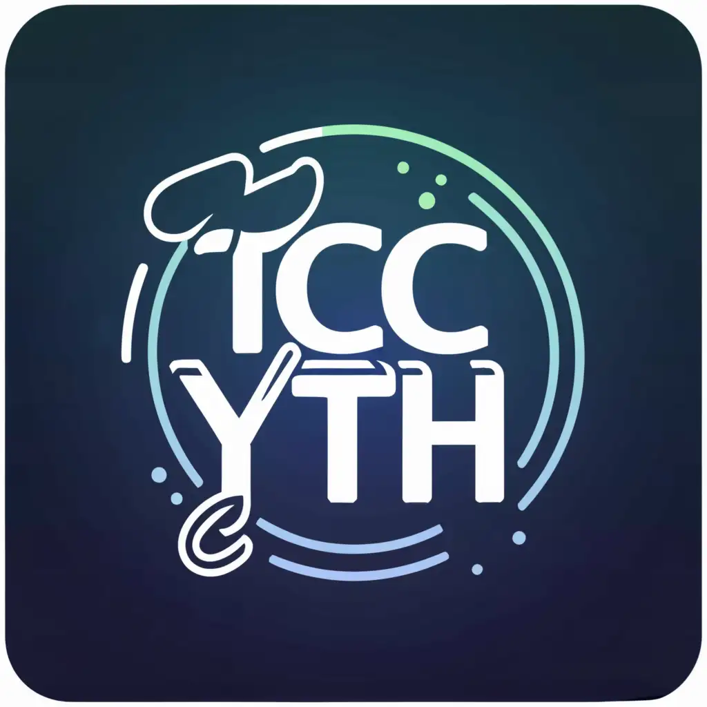 a logo design,with the text "TCC YTH", main symbol:Letters inside circle,Moderate,be used in Entertainment industry,clear background