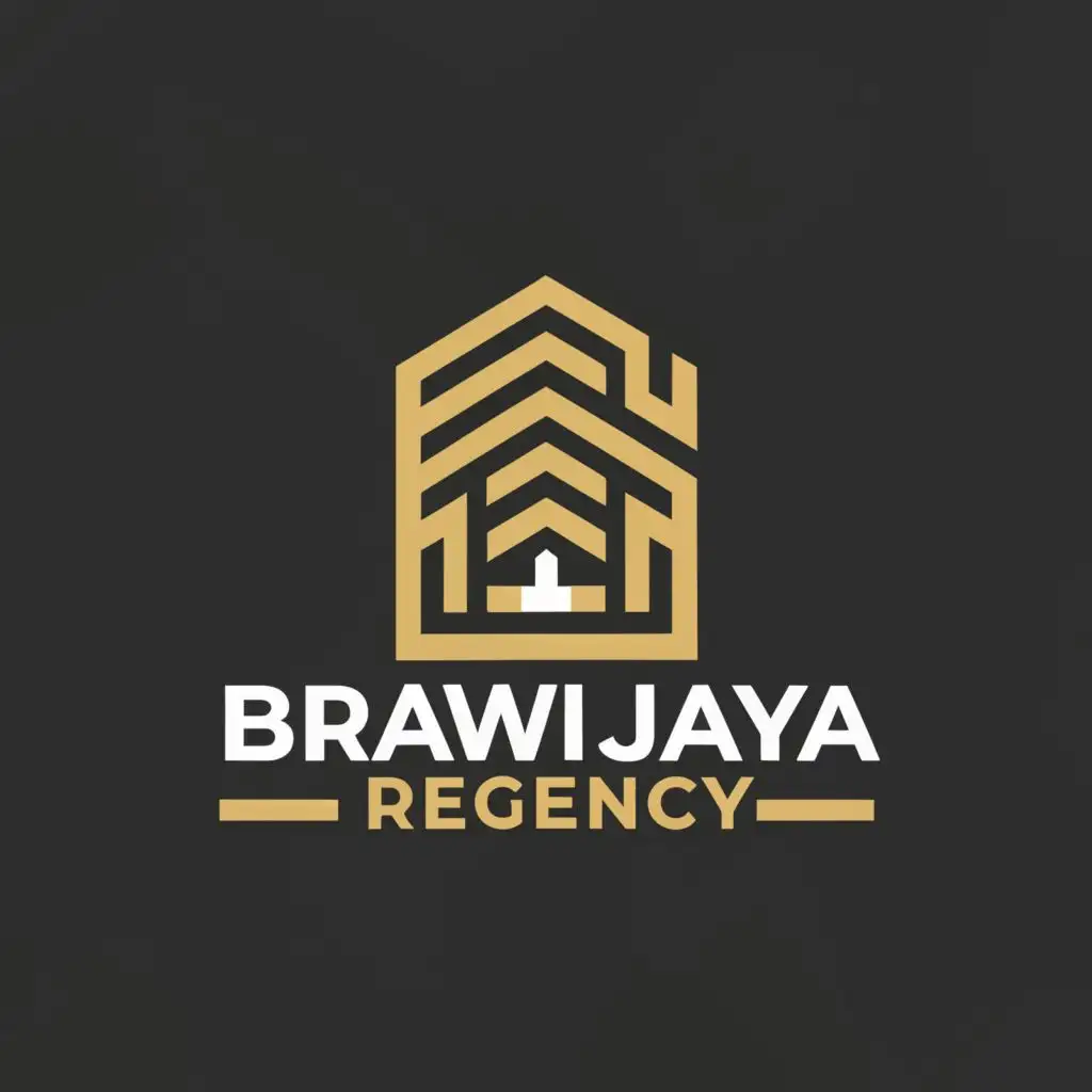 a logo design,with the text "BRAWIJAYA Regency", main symbol:home,Minimalistic,be used in Home Family industry,clear background