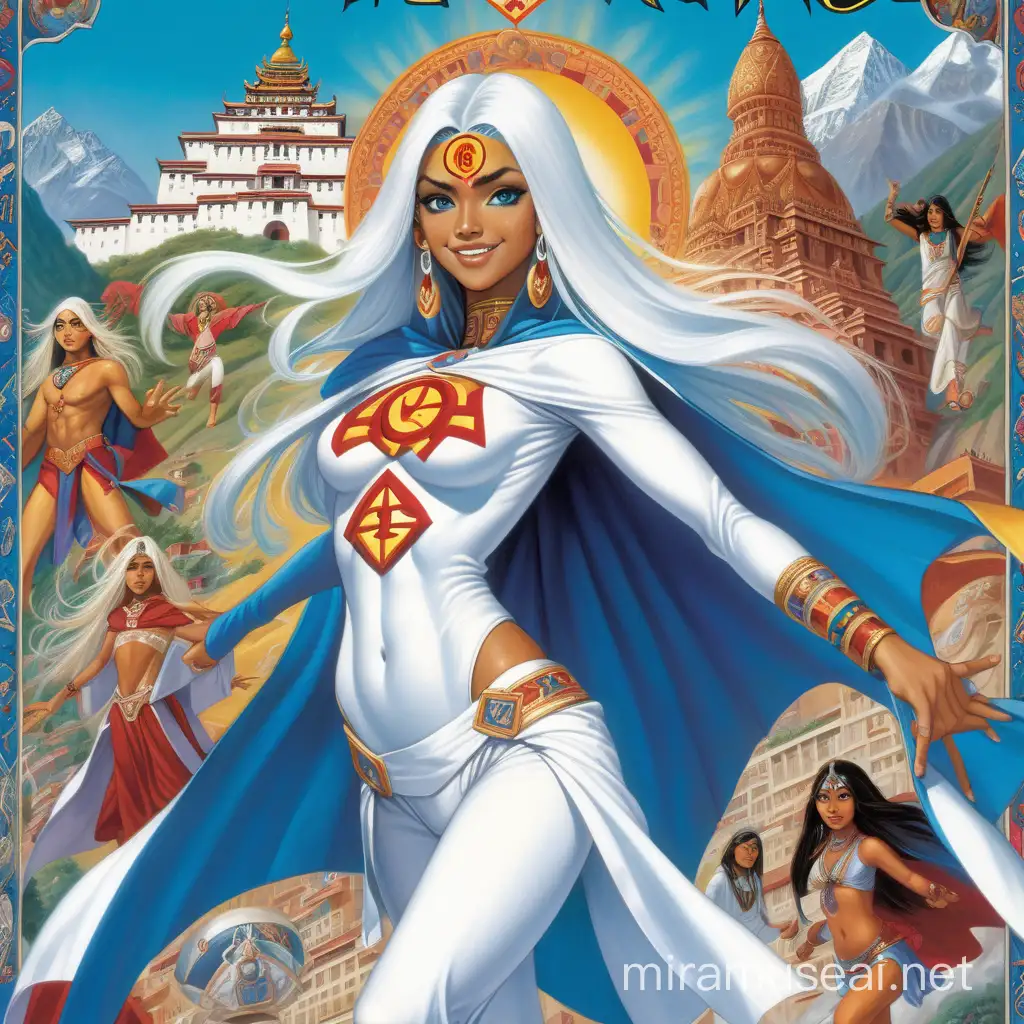Kaliman War of the Kali Teenage Goddess in Mystical Attire with Superhero Aura