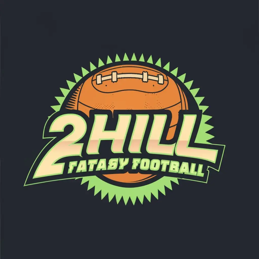 logo, Football, with the text "2HILL FANTASY FOOTBALL", typography, be used in Sports Fitness industry