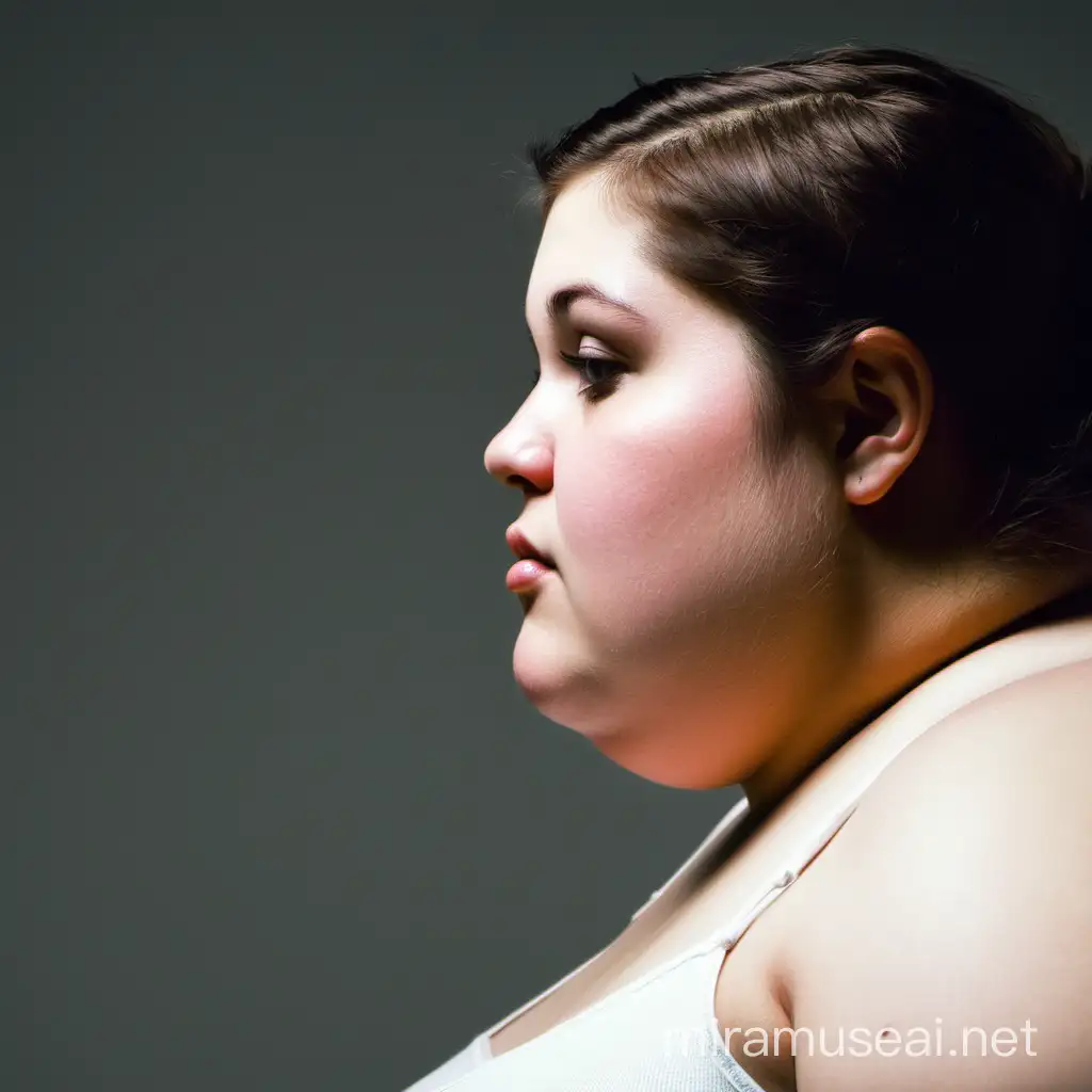 Curious Chubby Girl Gazing at Photographer