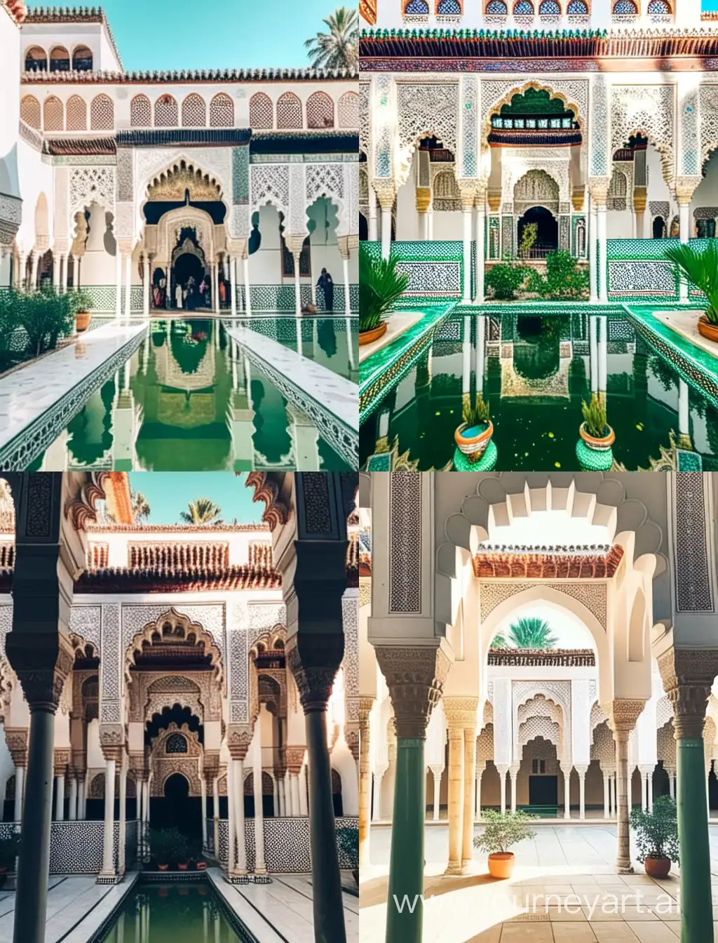 Andalusian-Charm-Cordoba-Mosque-Green-Nature-and-Islamic-Scholars-Studying-Science