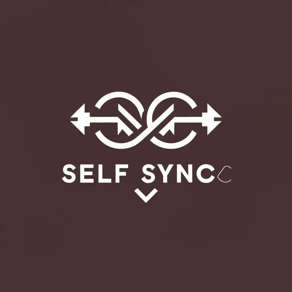 a logo design,with the text "self sync", main symbol:synchronize logo,Moderate,clear background