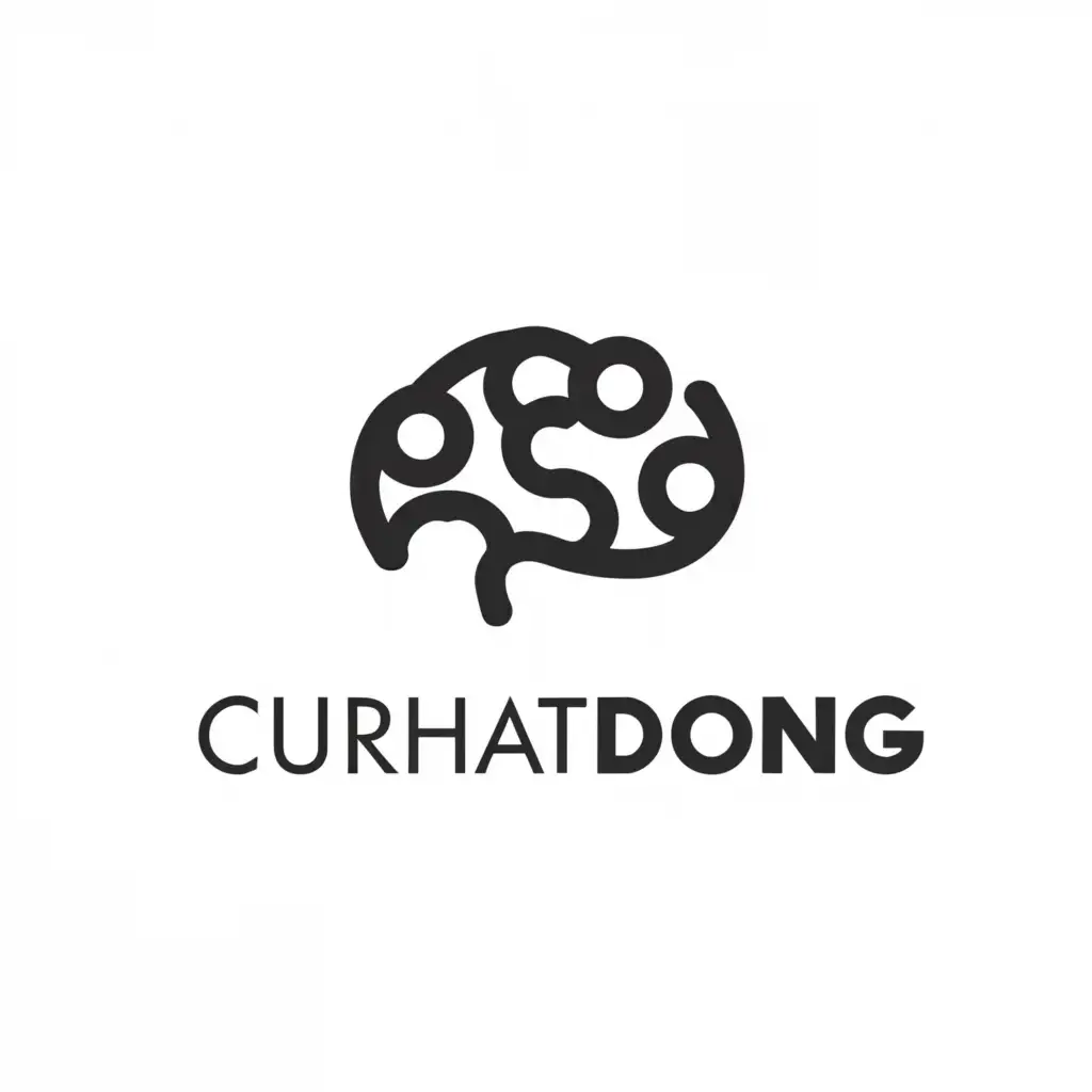 a logo design,with the text "Curhat Dong", main symbol:mental health,Minimalistic,be used in Education industry,clear background