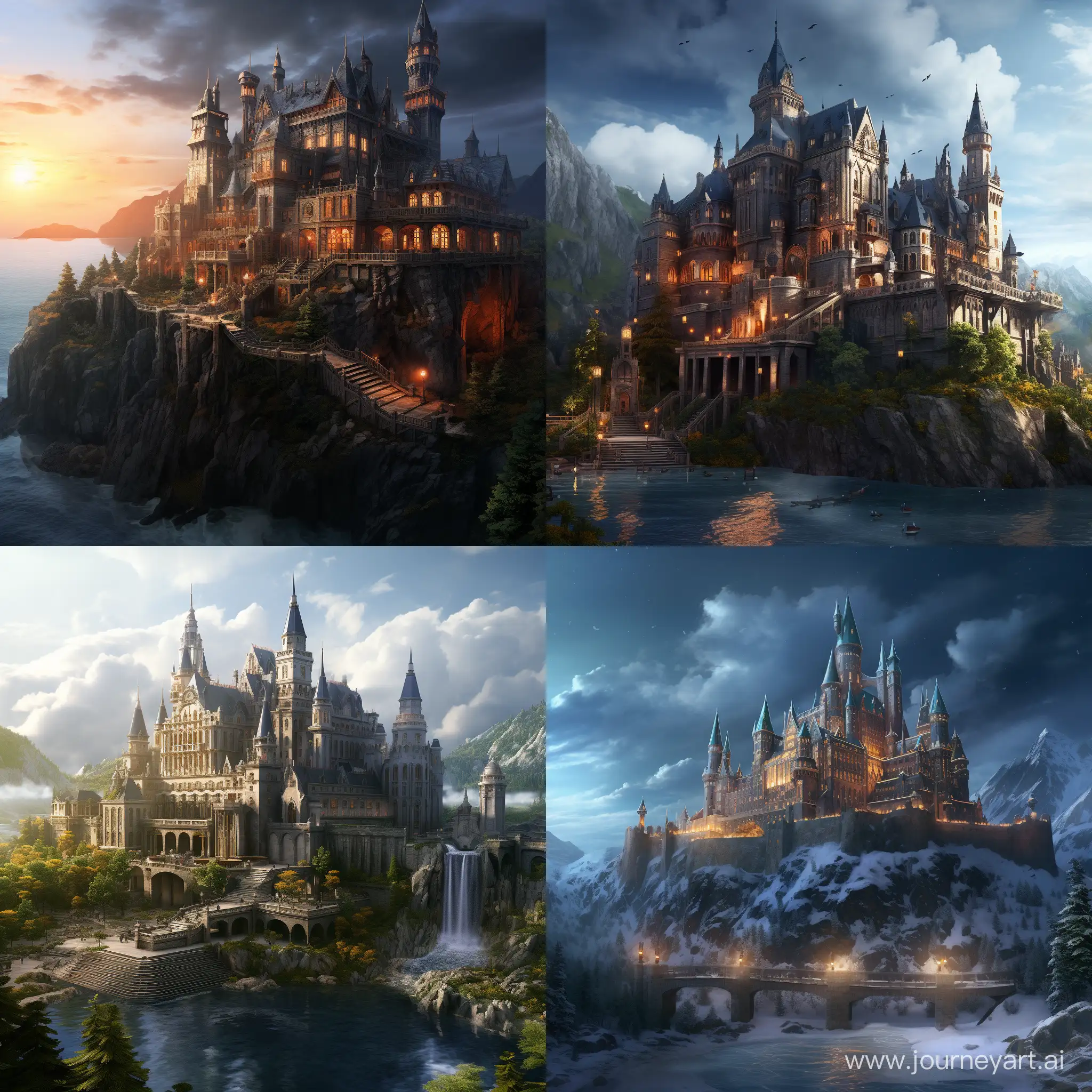 Enchanting-HogwartsStyle-Castle-Landscape