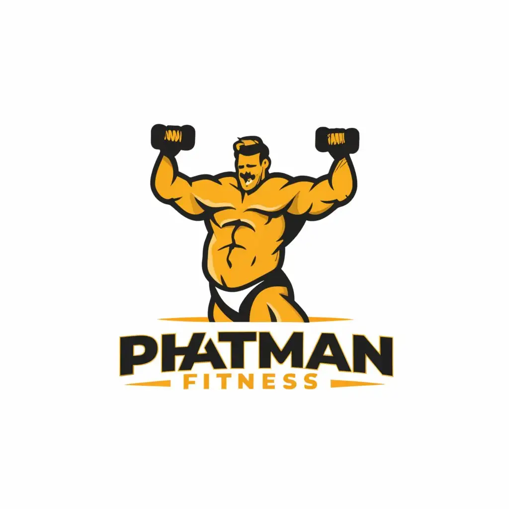 a logo design,with the text "Phatman Fitness", main symbol:Fatman,Moderate,be used in Sports Fitness industry,clear background