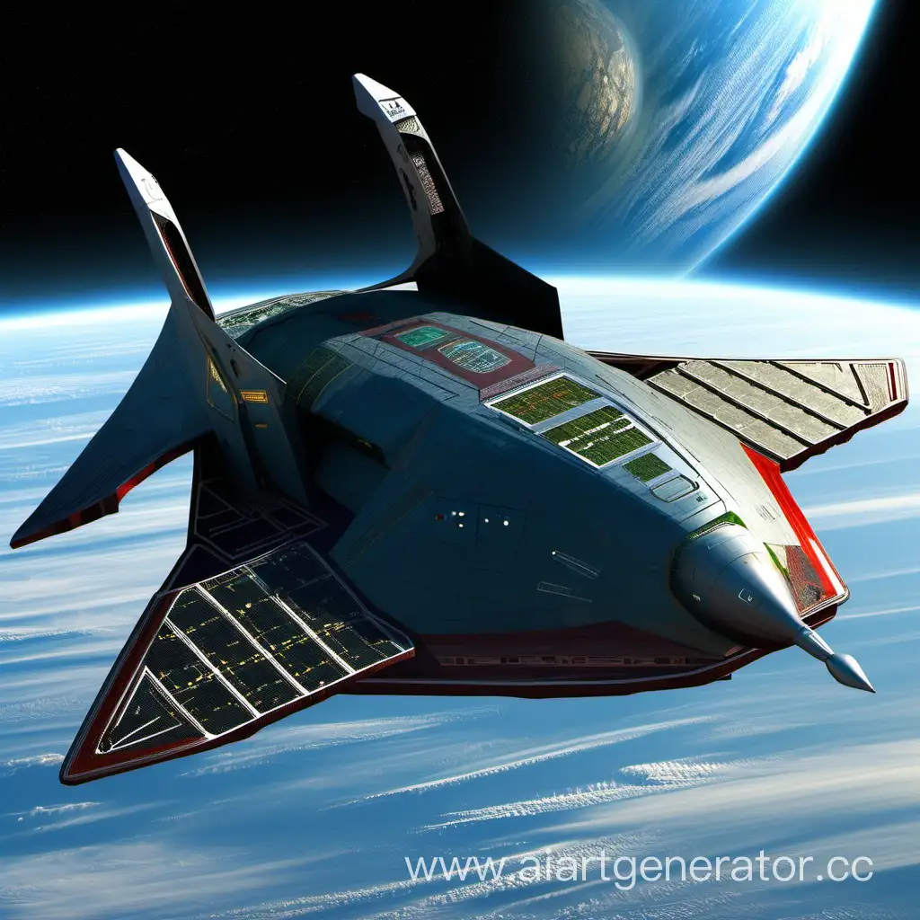 Futuristic-Russian-ThreeHulled-Combat-Spacecraft