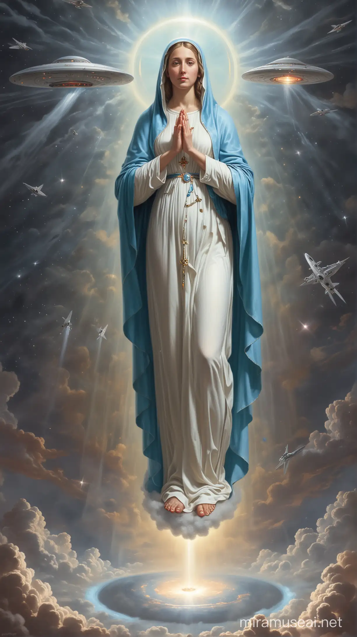 Virgin Mary Witnessing a UFO Phenomenon
