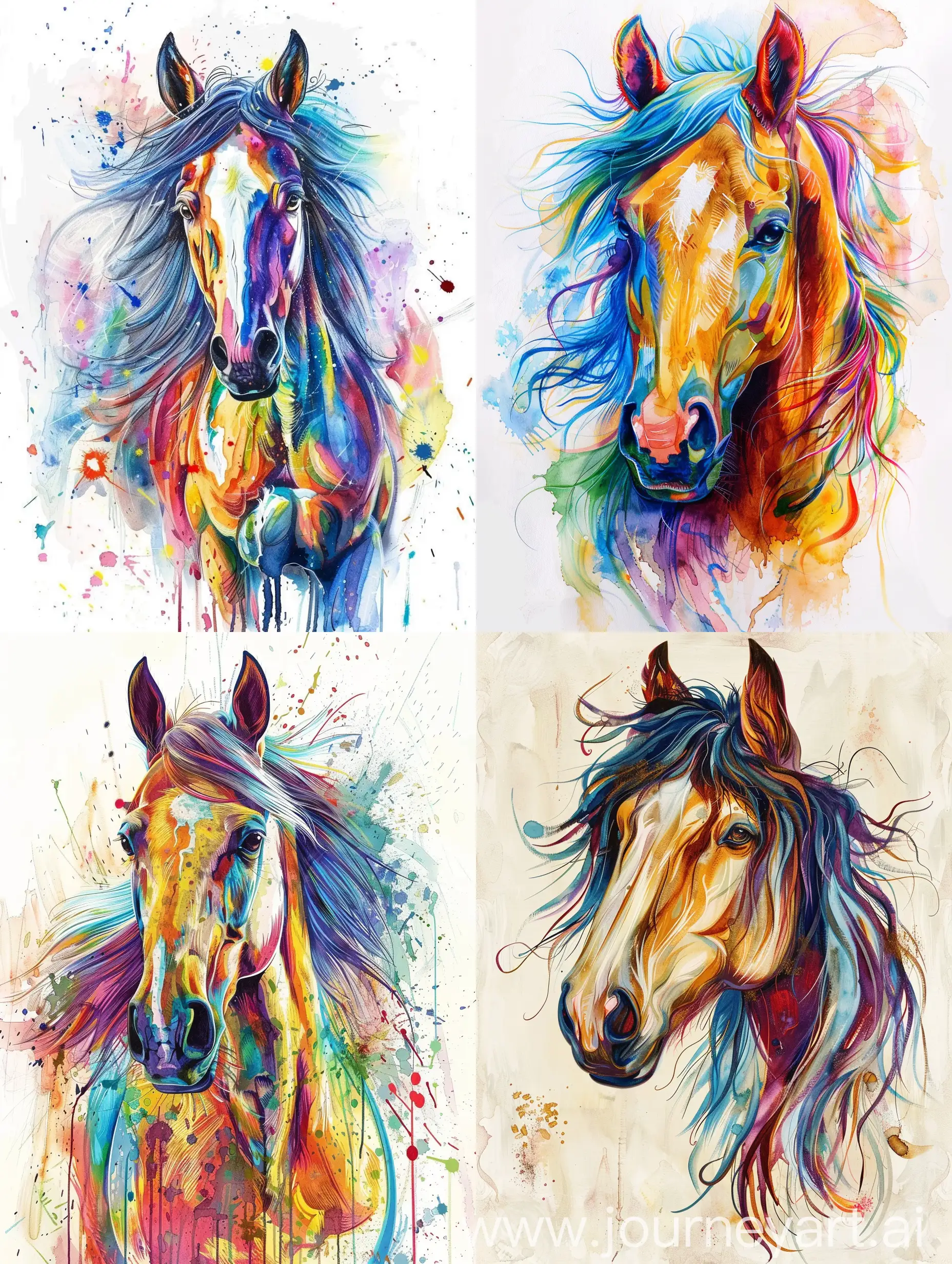 Vibrant-Horse-Painting-Colorful-Artistic-Representation