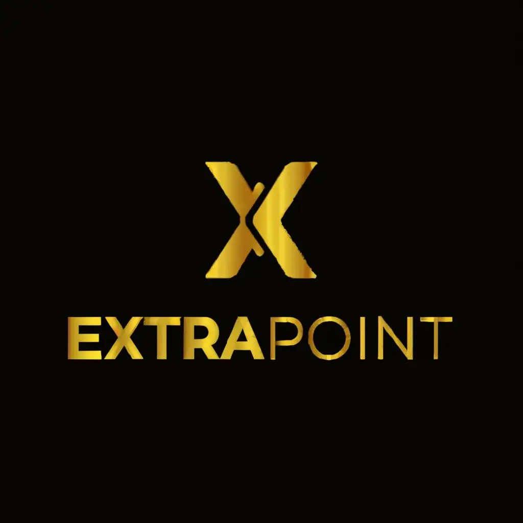 a logo design,with the text "ExtraPoint", main symbol:gold,Moderate,be used in Technology industry,clear background