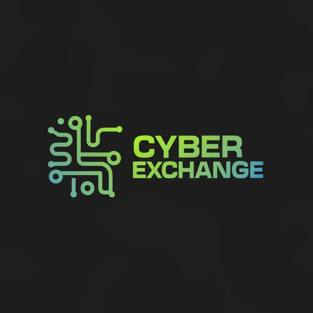 a logo design,with the text 'CyberExchange', main symbol:Software, IT,,Moderate, clear background