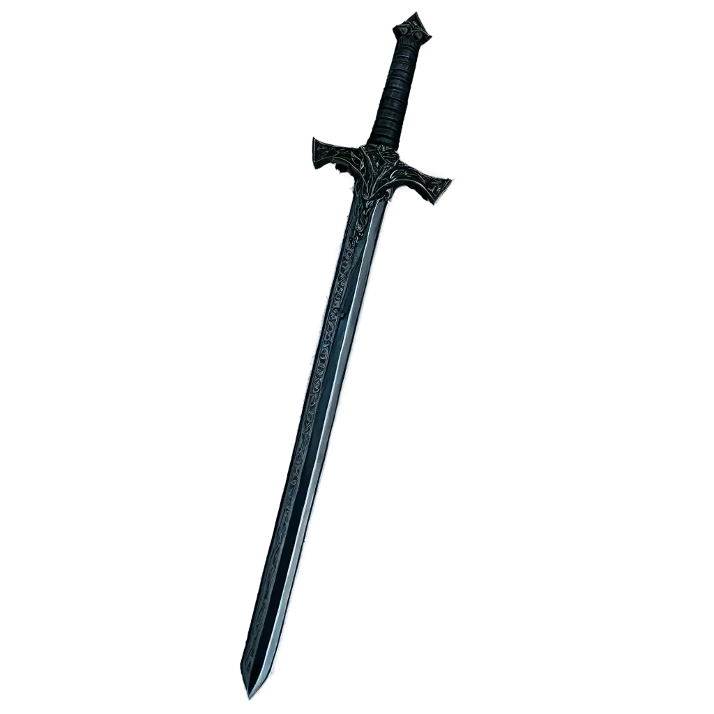 The sword is black