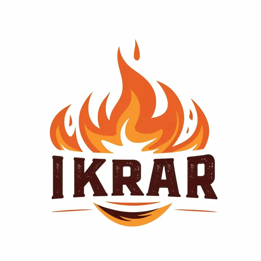 LOGO-Design-For-IKRAR-Dynamic-Fire-Theme-with-Striking-Typography-for-Sports-Fitness-Industry