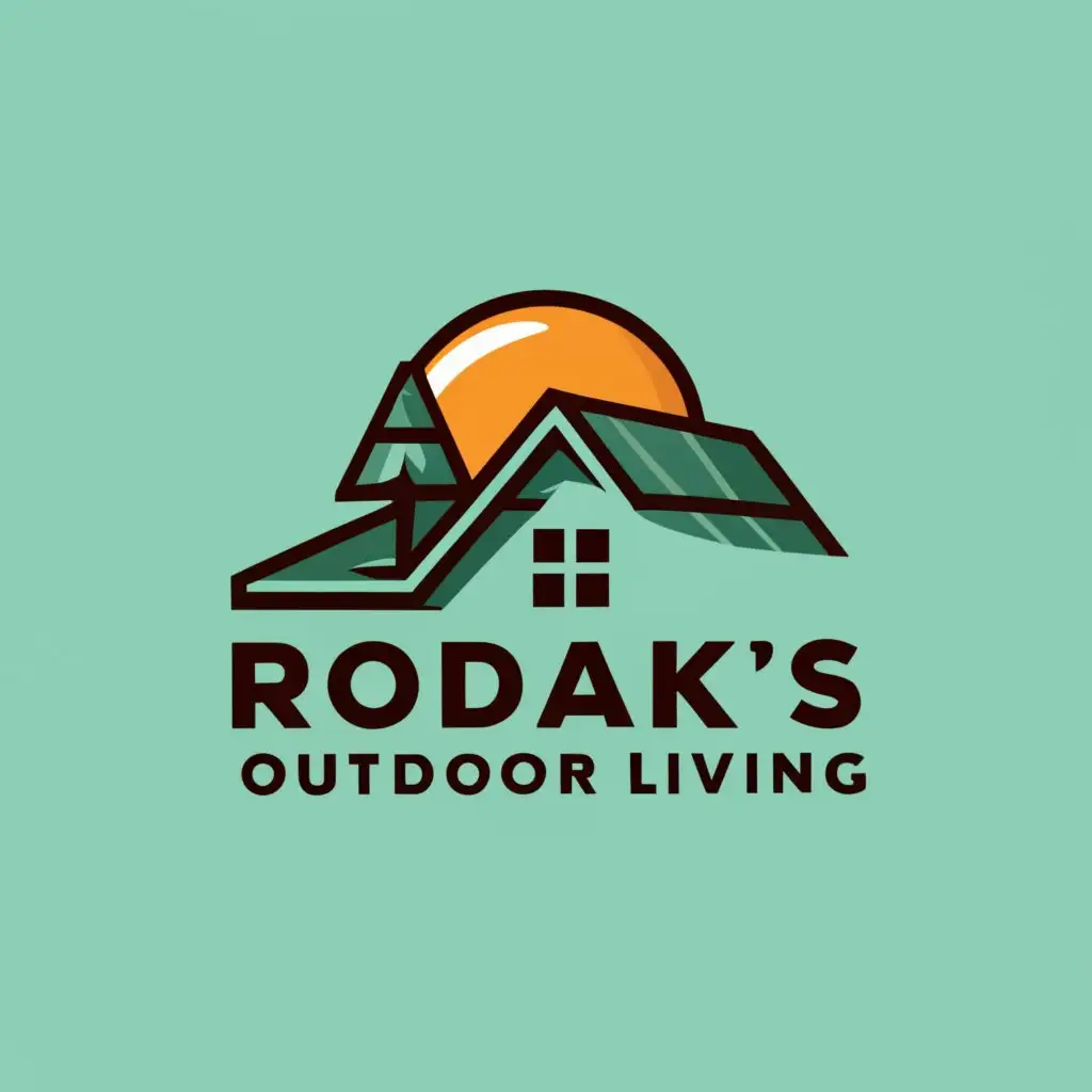 logo, construction landscaping, with the text "rodak's outdoor living", typography, be used in Construction industry