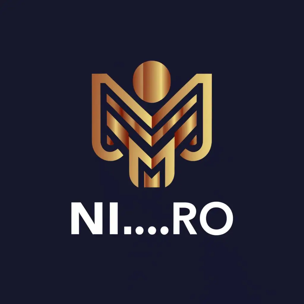 a logo design,with the text "NI.RO", main symbol:: i : a man,complex,be used in Legal industry,clear background