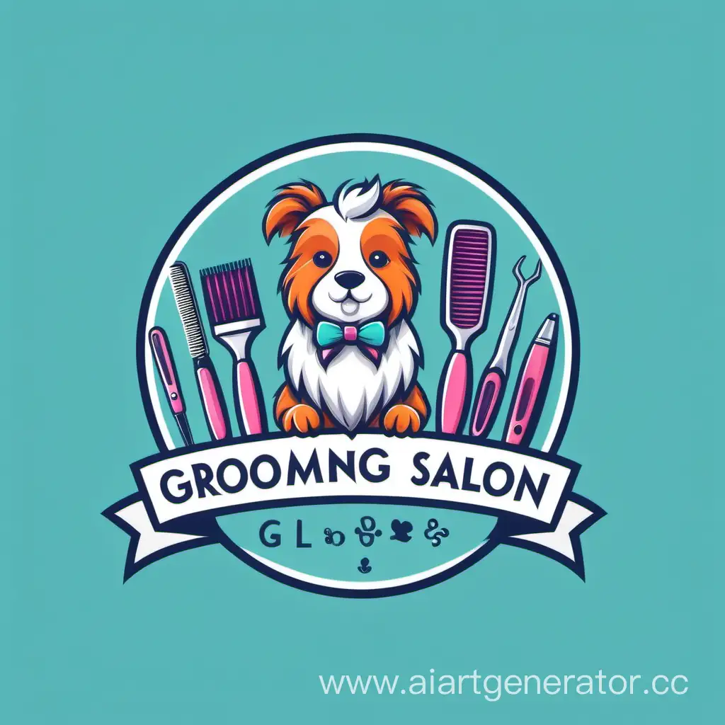 Pet-Grooming-Salon-Logo-with-Stylish-Animal-and-Tools